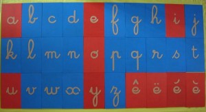 lettres rugueuses montessori