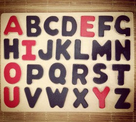alphabet bois majuscule